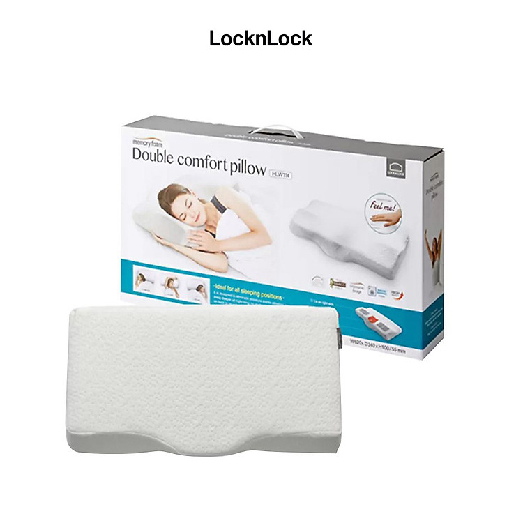 Gối Memory Foam 50D Lock & Lock HLW114 (61 x 34 x 10 cm)