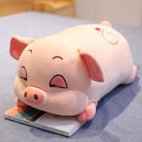 Heo bông ngủ mắt híp vải nhung co giãn mang đến giấc ngủ ngon mỗi đêm