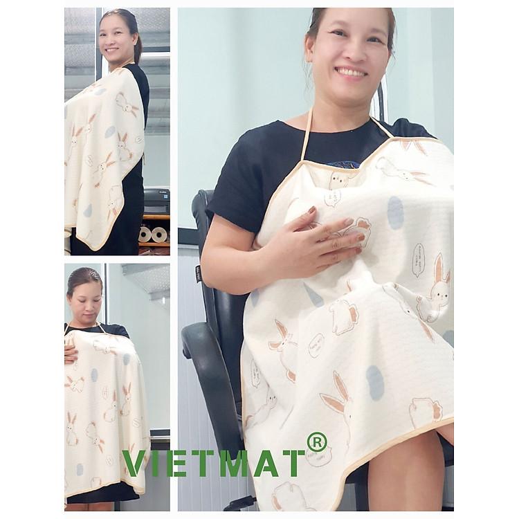 Khăn choàng cho bé bú Vietmat sợi tre cao cấp đa chức năng cho mẹ hiện đại