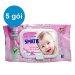 Khăn ướt Smatie hương phấn combo 5 gói 80 tờ đáp ứng mọi nhu cầu vệ sinh