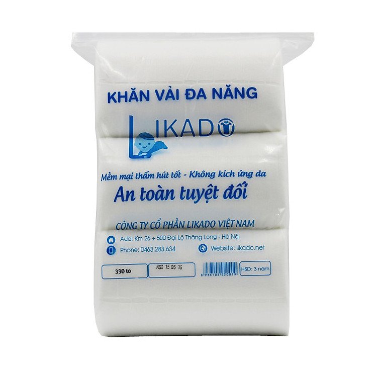 Khăn vải khô LIKADO dạng cuộn nhỏ đáp ứng đầy đủ tiêu chuẩn vệ sinh an toàn cho người dùng