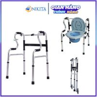 Khung tập đi Nikita chính hãng hỗ trợ phục hồi vận động an toàn kèm bô vệ sinh tiện ích