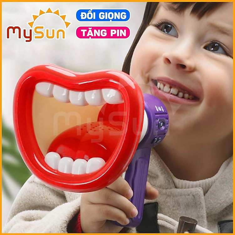 Loa đồ chơi mini đổi giọng nói phát thanh cầm tay màu sắc bắt mắt tặng kèm pin bền bỉ