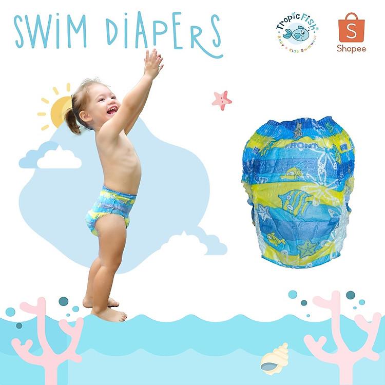 Lựa chọn tã bỉm bơi TropicFish đủ size S M L để bé vui đùa an toàn dưới nước