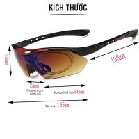 Mắt Kính Mai Lee 5 Tròng Thay Thế Chống Tia UV400 Phù Hợp Đạp Xe Và Câu Cá