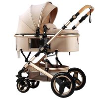 Mẫu xe đẩy trẻ em hai chiều cao cấp bảo vệ toàn diện với bánh xoay 360