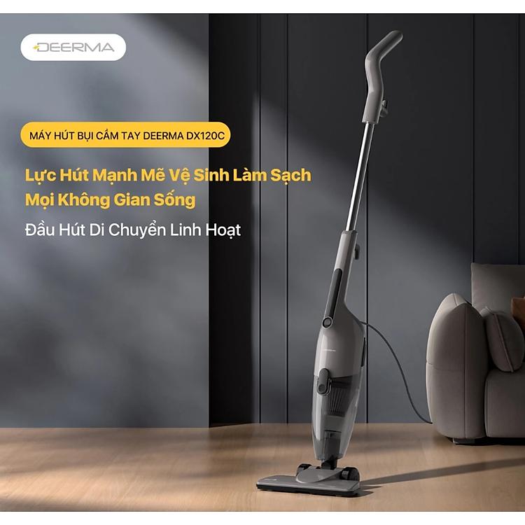 Máy hút bụi cầm tay Deerma DX120C lực hút 16Kpa công suất 600W phiên bản mới năm 2025