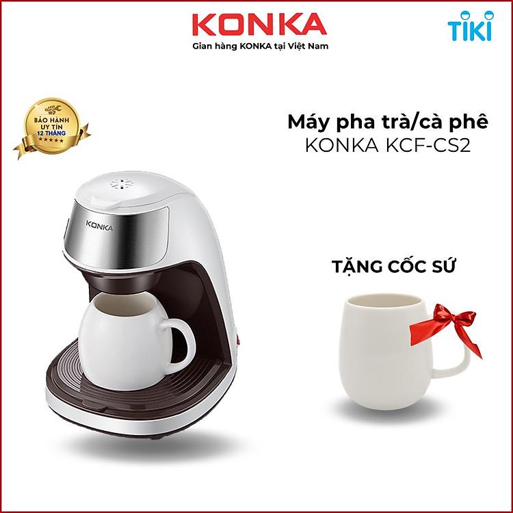 Máy Pha Cafe Cà Phê KONKA KCF-CS2 Tự Động Cao Cấp Tặng Cốc Sứ Nhập Khẩu 100%