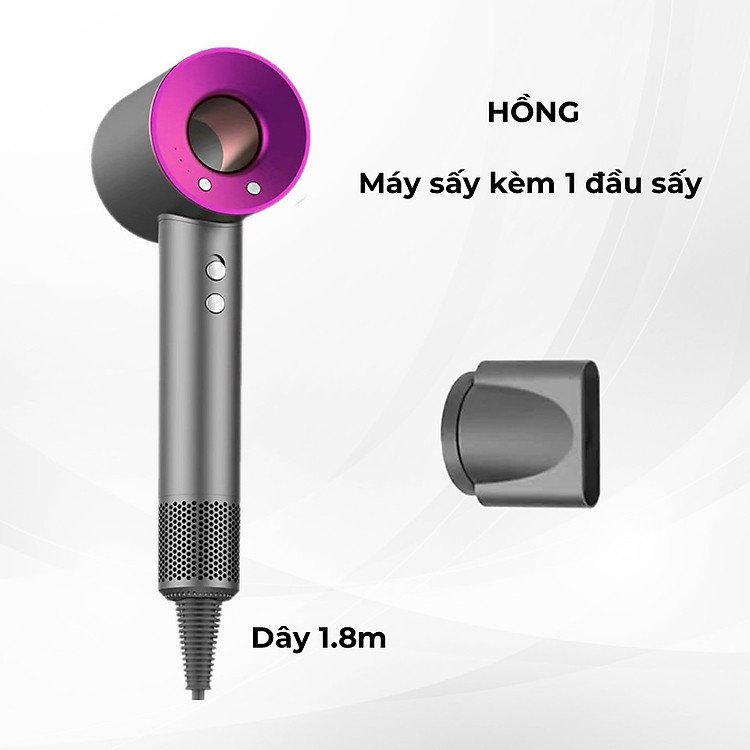 Máy sấy tóc chuyên nghiệp 1600W công nghệ ion âm kèm 5 đầu sấy bảo hành lâu dài