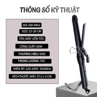Máy uốn tóc Kemei KM-9942 vận hành êm ái cùng dây xoay 360 độ hỗ trợ làm đẹp tối ưu