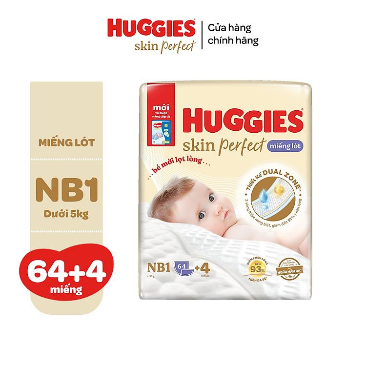 Miếng lót sơ sinh Huggies Skin Perfect NB1 duy trì độ pH tự nhiên và giảm thiểu ma sát