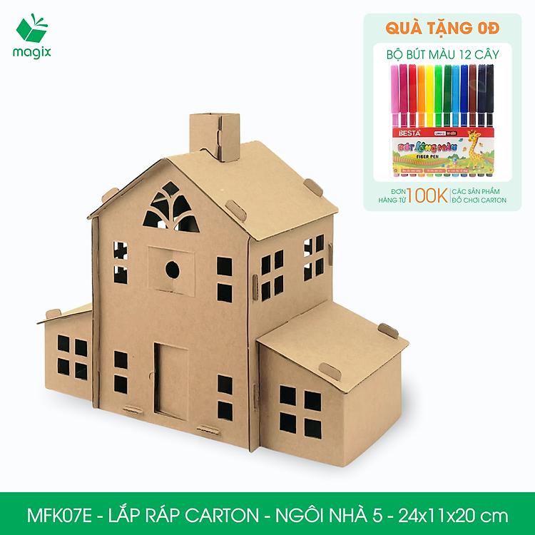 Mô hình nhà giấy carton MFK07E thiết kế thông minh là sản phẩm giải trí lành mạnh nhất