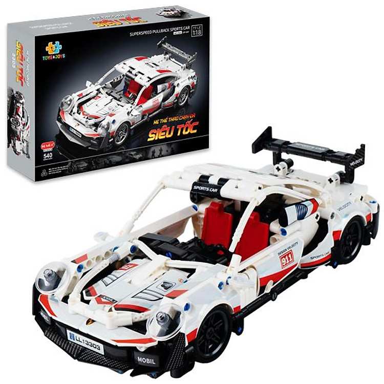 Mô Hình Siêu Xe Thể Thao Chạy Đà 540 Chi Tiết Toys&Joys 3303 Cho Trải Nghiệm Lắp Ráp Thực