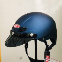 Mũ bảo hiểm Andes 109 nửa đầu màu đen gắn lưỡi trai tối ưu sự tiện dụng