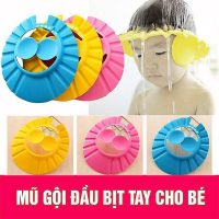 Mũ gội đầu chắn nước và che tai phiên bản mới nhất dành cho bé trai và bé gái