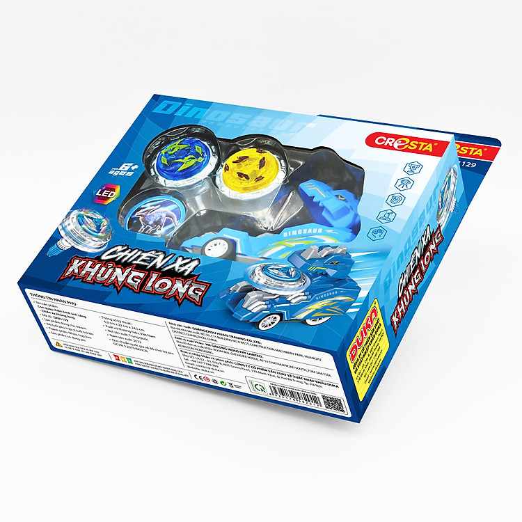 Mua Ngay Bộ 2 Con Quay Chiến Binh Ánh Sáng Duka Chiến Xa Khủng Long Cho Bé