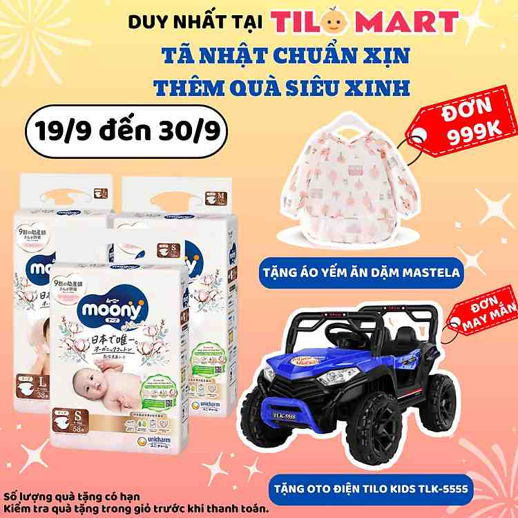 Mua ngay tã dán Moony Natural Size NB 63 miếng để bảo vệ sức khỏe làn da bé sơ sinh