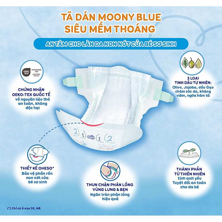 Mua Ngay Tã Dán Moony Nhật Bản NB 90 Miếng Để Bé Luôn Khô Thoáng Và Thoải Mái