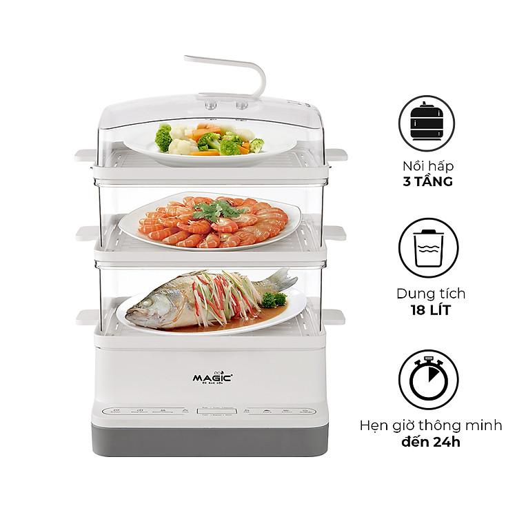 Nâng tầm nghệ thuật ẩm thực với nồi hấp điện 3 tầng Magic Eco AC-280