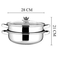 Nồi hấp 2 tầng cách thủy đa năng đường kính 28cm hàng chính hãng giao hàng nhanh