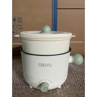 Nồi lẩu điện mini Azhu 1.8L đa năng công suất 600W hỗ trợ nấu và hấp thực phẩm