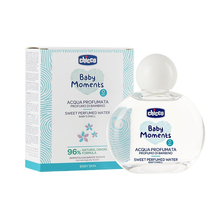 Nước hoa cho bé 0M+ Chicco 100ml tặng sữa dưỡng ẩm hạnh nhân 50ml nhập khẩu Ý