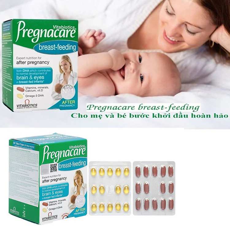 Pregnacare Breast-feeding Hỗ Trợ Mẹ Sau Sinh Khỏe Mạnh Và Đảm Bảo Nguồn Sữa Mẹ Luôn Đầy Đủ Dưỡng Chất