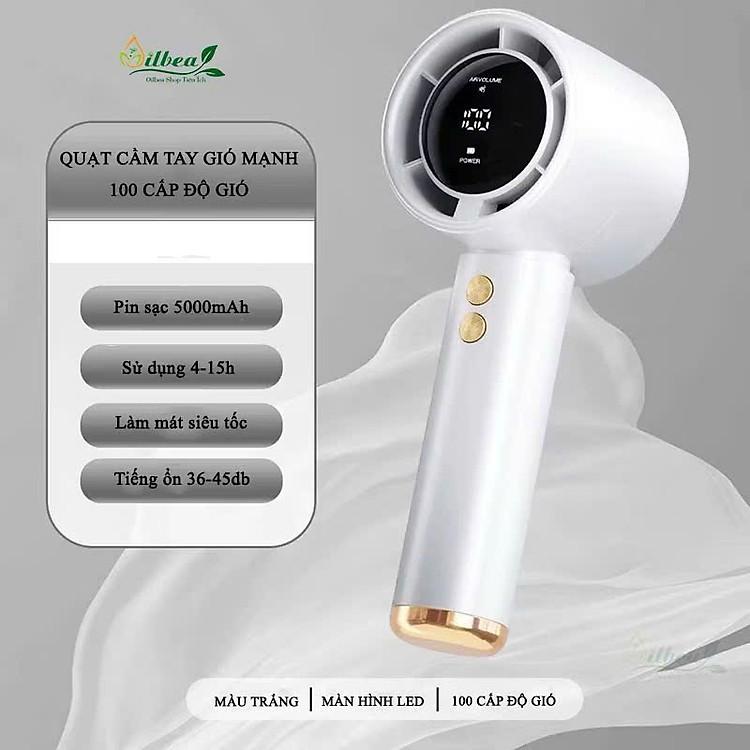 Quạt cầm tay Miniin 638 tích hợp pin 4000mAh và hệ thống 100 tốc độ gió mạnh