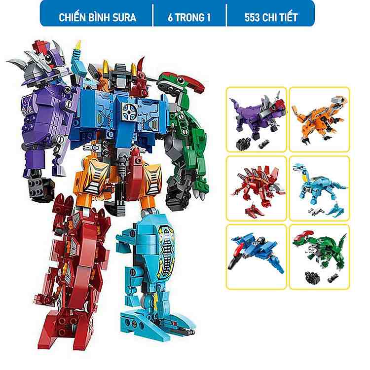 Robot Chiến Binh Sura 553 chi tiết bộ đồ chơi lắp ráp mô hình nhựa ABS chất lượng vượt trội