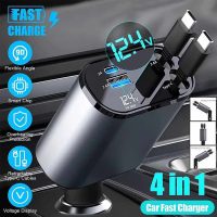 Sạc nhanh 100W cho xe hơi với dây rút tiện lợi và màn hình báo thông số