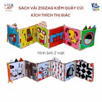 Sách vải ZicZac đa năng hỗ trợ bé tập lẫy và quan sát hình ảnh sinh động trong cũi