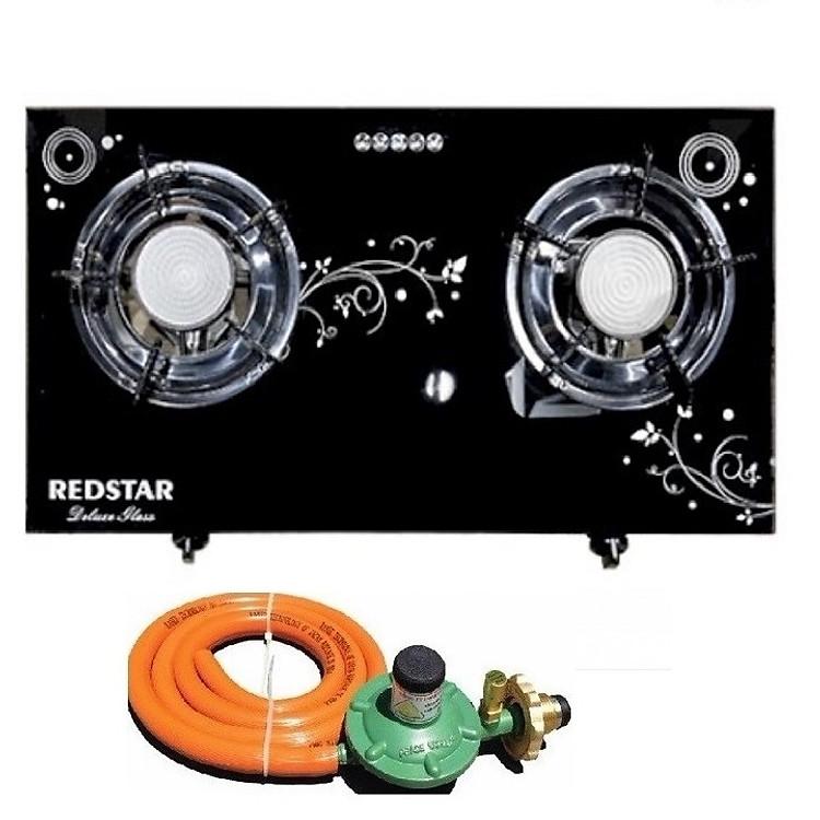 Sản Phẩm Bếp Gas Hồng Ngoại Đôi REDSTAR Cao Cấp Tặng Kèm Bộ Van Dây Gas