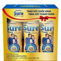 Sản phẩm dinh dưỡng Vinamilk Sure Prevent Gold 200ml lốc 6 chai sự lựa chọn tin cậy cho sức khỏe người già