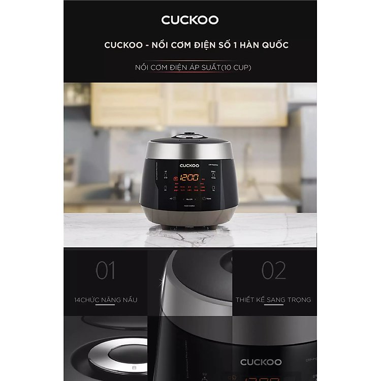 Sản phẩm nồi cơm điện áp suất Cuckoo CRP-PK1000S chính hãng đa dạng màu sắc trẻ trung