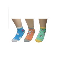 Sét 3 đôi vớ chống trượt Kamekid size M cho bé gái 3-5 tuổi vận động thoải mái