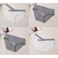 Sét 4 quần lót bầu Azuno Az1003 cạp chéo họa tiết sang trọng chất liệu cotton cao cấp
