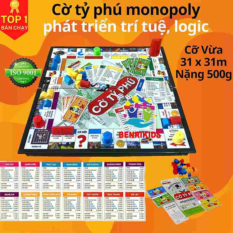 Sở Hữu Bộ Cờ Tỉ Phú Monopoly Chính Hãng Để Tận Hưởng Cuối Tuần Vui Vẻ Cùng Bạn Bè