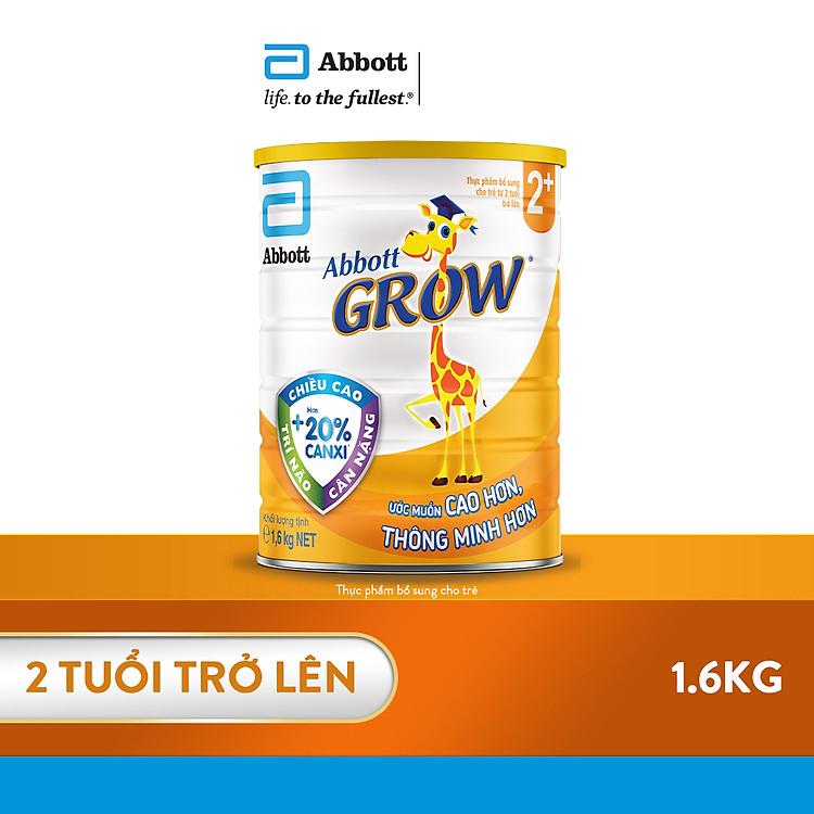 Sữa bột Abbott Grow 2+ 1.6kg giải pháp tăng chiều cao an toàn và hiệu quả cho bé