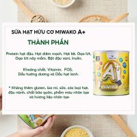 Sữa bột Miwako A+ hữu cơ vị vani 700g x 4 hộp bổ sung dưỡng chất cho bé phát triển cao lớn