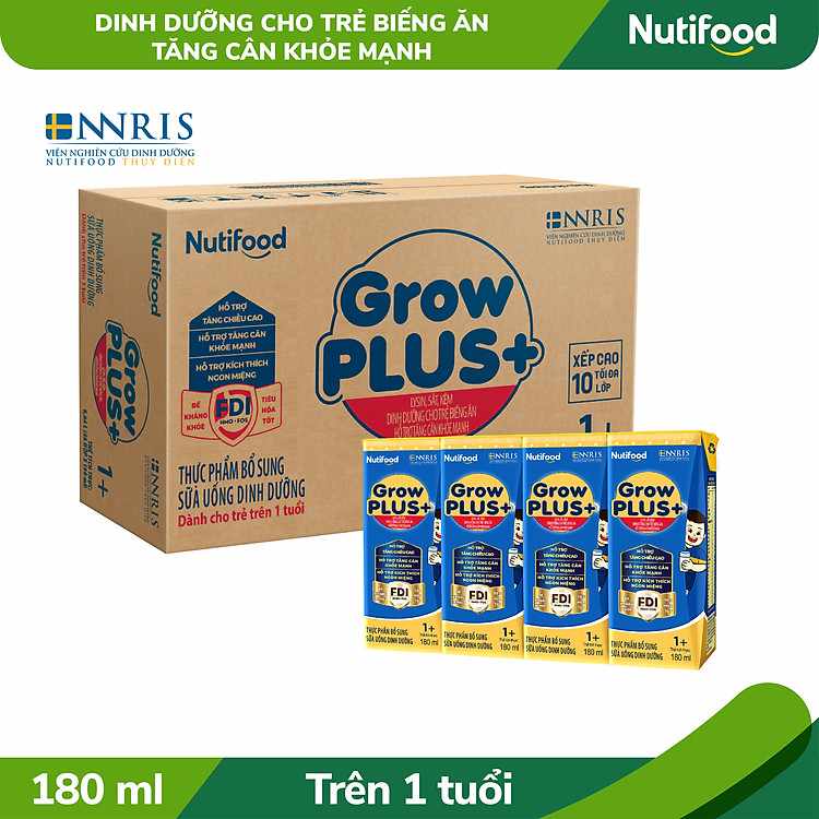 Sữa bột pha sẵn GrowPLUS+ Xanh 180ml đồng hành cùng mẹ trong hành trình chăm sóc bé biếng ăn