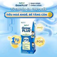 Sữa bột pha sẵn Nutifood GrowPLUS+ Xanh Nhạt 1+ bảo vệ đường ruột giúp bé phát triển thể chất