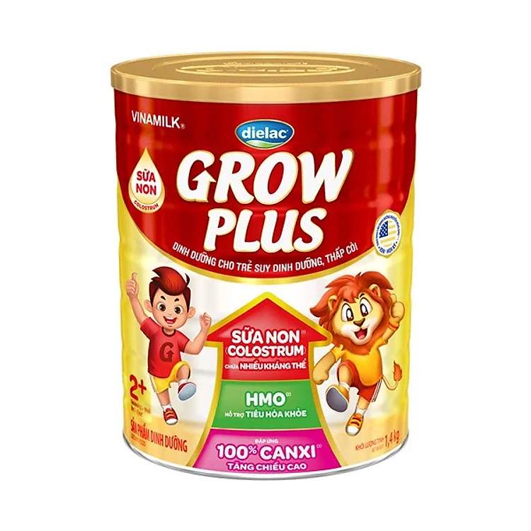 Sữa bột Vinamilk Dielac Grow Plus 2+ 1500g tăng cường dưỡng chất cho trẻ phát triển bền vững