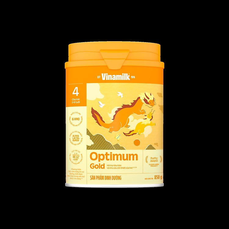 Sữa bột Vinamilk Optimum Gold Step 4 Hộp Thiếc 850g bảo vệ bé khỏi các tác nhân gây bệnh từ môi trường