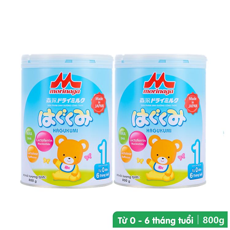 Sữa Morinaga số 1 Hagukumi combo 2 lon chính hãng cam kết chất lượng an toàn tuyệt đối cho trẻ