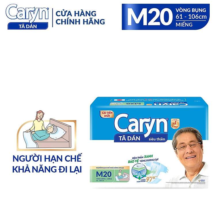 Tã dán Caryn siêu thấm M20 giải pháp vệ sinh an toàn và tiện lợi mỗi ngày
