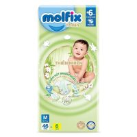 Tã dán Molfix Thiên nhiên Jumbo M 52 miếng chính hãng mẫu mới nhất cho trẻ nhỏ
