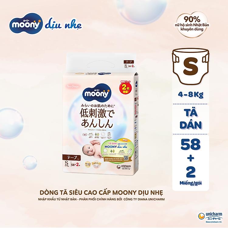 Tã Dán Moony Dịu Nhẹ Chất Lượng Nhật Bản Nâng Niu Từng Bước Chân Bé