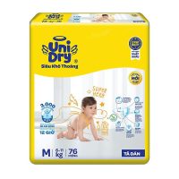 Tã dán Unidry Super Jumbo M76 sự lựa chọn tin cậy cho sức khỏe và làn da của bé