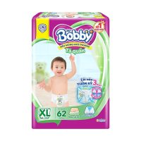 Tã quần Bobby Siêu thoáng size M76 L68 XL62 XXL56 tinh chất trà xanh kháng khuẩn dịu nhẹ