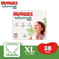 Tã Quần Huggies Platinum Nature Made XL38 Mềm Mại Như Nhung Nâng Niu Từng Bước Chạy